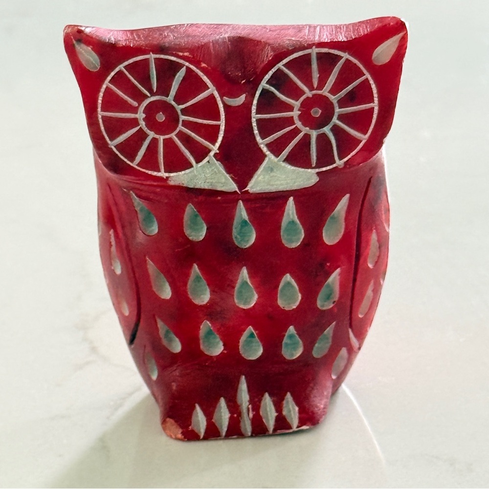 Stone Owl hand carved in India